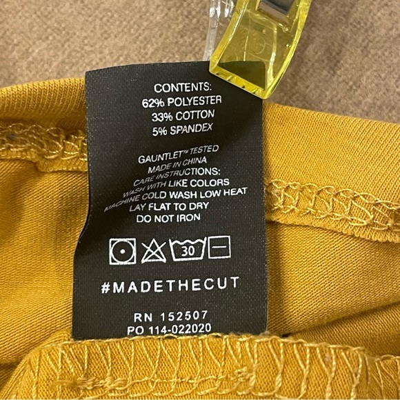 Men’s Cuts Clothing Elongated Pocket Tee Mustard Size Large - Picture 6 of 10